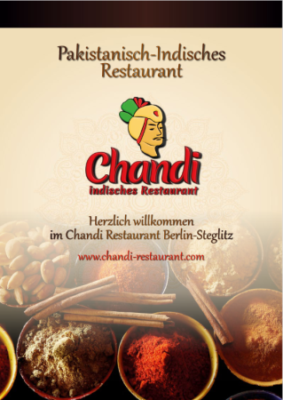 Chandi, indisches Restaurant Berlin-Steglitz, Speisekarte